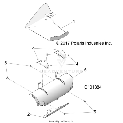 ENGINE, EXHAUST SYSTEM, SHIELDS - A19DBA50A5 [C101384]