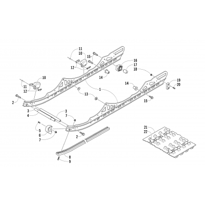 SLIDE RAILS AND TRACK ASSEMBLY