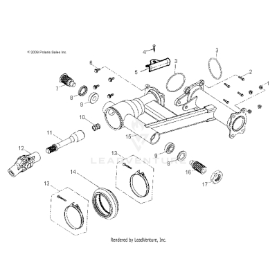 CHASSIS, REAR SWING ARM - A25YPA20A4 (49ATVSWINGARMRR07PHX)