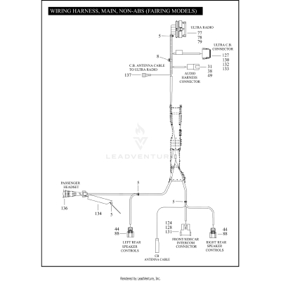 WIRING HARNESS, MAIN, NON-ABS (FAIRING MODELS) (6 OF 6)