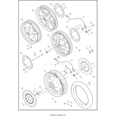 WHEELS, FRONT, CAST & SLOTTED