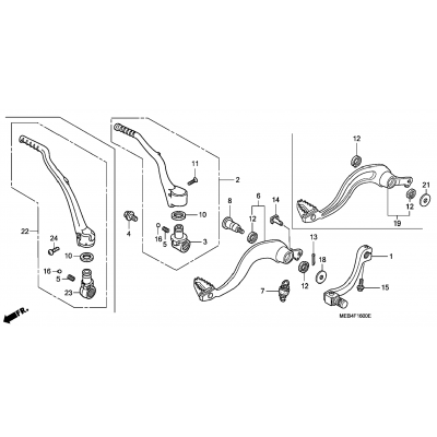 PEDAL / KICK STARTER ARM