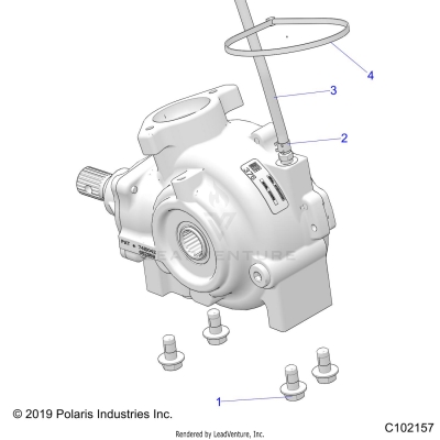 DRIVE TRAIN, FRONT GEARCASE, MOUNTING - A25SVE95PG (C102157)