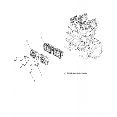 Engine, Reed Valve & Carb. Adaptor