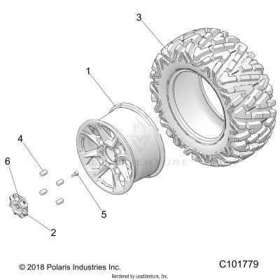 WHEELS, REAR - A25SLE95CF/FF/EF (C101779)