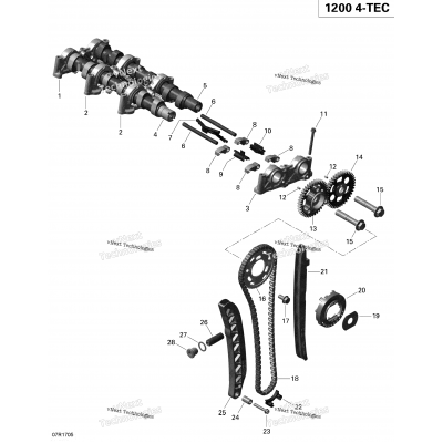Camshafts And Timing Chain - 1200 Itc 4-Tec
