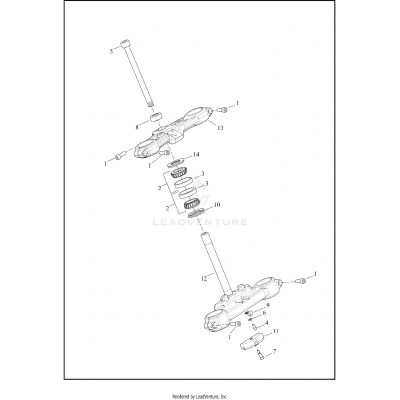 FORK BRACKETS, FRONT - XG750A