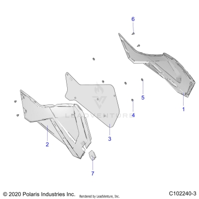BODY, SIDE PANELS - A24SEA57A1/A3/A6/A9 (C102240-3)