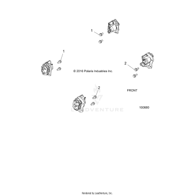 BRAKES, CALIPER MOUNTING - A17DAE57AM (100680)