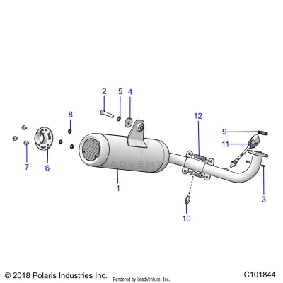 ENGINE, EXHAUST SYSTEM - A19HAA15A7/B7 [C101844]