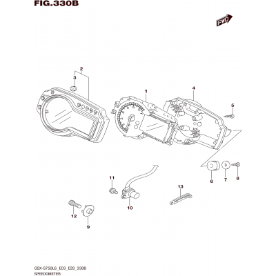 SPEEDOMETER (GSX-S750AL6 E28)