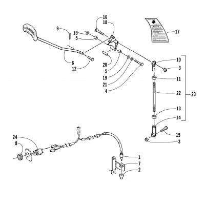 REVERSE SHIFT LEVER ASSEMBLY