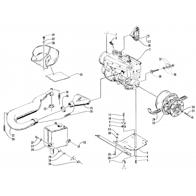 ENGINE AND RELATED PARTS