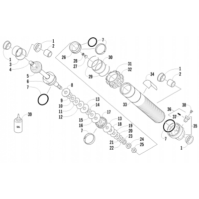 REAR SUSPENSION REAR ARM SHOCK ABSORBER