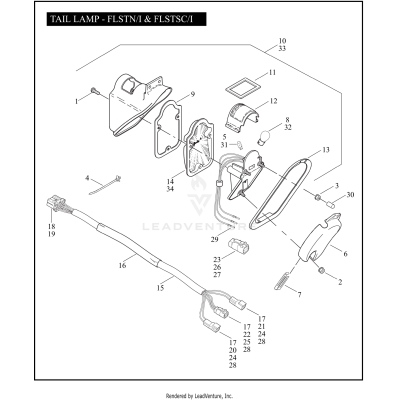 TAIL LAMP - FLSTN/I & FLSTSC/I