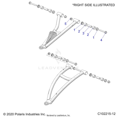 SUSPENSION, FRONT A-ARM, MOUNTING - A25SXN85A4 (C102215-12)