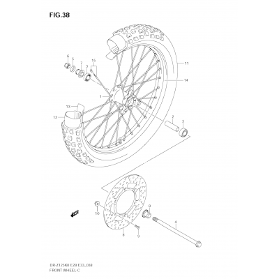 FRONT WHEEL (DR-Z125L)