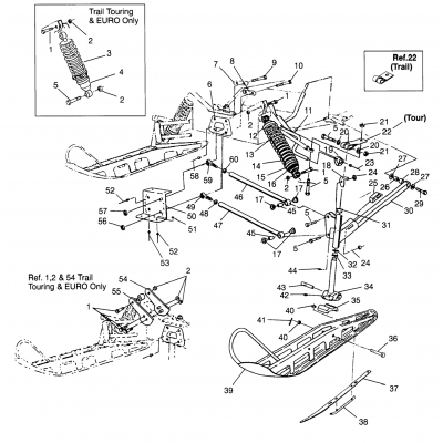 Front Suspension & Ski Trail 0962761, Trail Touring , & European