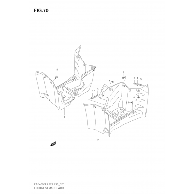 FOOTREST MUDGUARD