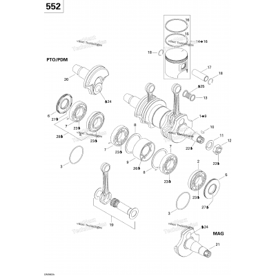 Crankshaft And Pistons Mx Z 552