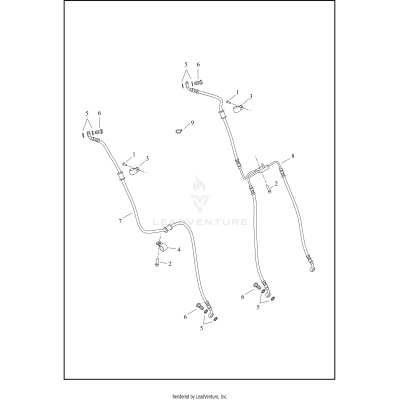 BRAKE LINES, FRONT - NON-ABS