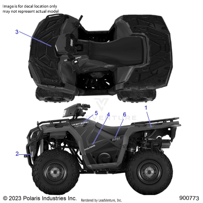 BODY, DECALS GRAPHIC - A25SEG50B1/B3 (900773)