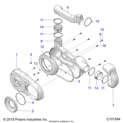 BODY, CLUTCH COVER - A19SHE57FP (C101584)