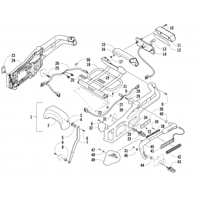 BACKREST AND TAILLIGHT ASSEMBLY