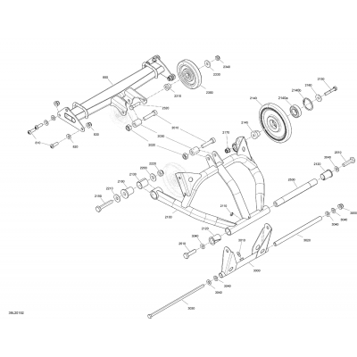 08- Suspension, Rear - Upper Section - RE 3900 - SKU SELM