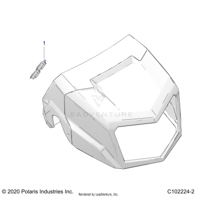 BODY, HEADLIGHT POD PLUGS - A25SYY95AH (C102224)