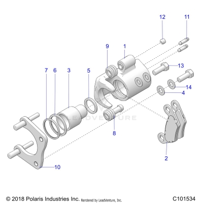 BRAKES, REAR CALIPERS - A19SEP57C1 [C101534]