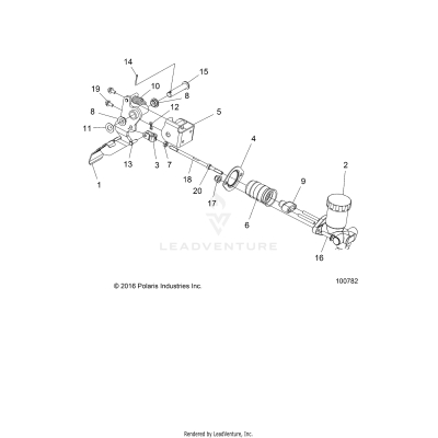 BRAKES, PEDAL AND MASTER CYLINDER MOUNTING - A17HAA15N7 (100782)