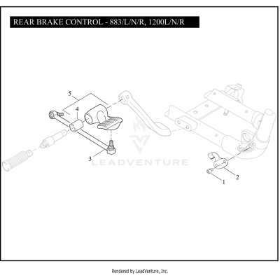 REAR BRAKE CONTROL - 883/L/N/R, 1200L/N/R