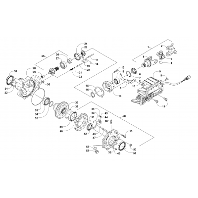 FRONT DRIVE GEARCASE ASSEMBLY