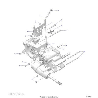 DRIVE TRAIN, MAIN GEARCASE MOUNTING - A25SJR57AM (C102678)