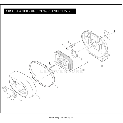 AIR CLEANER - 883/C/L/N/R, 1200C/L/N/R