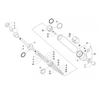 REAR SUSPENSION REAR ARM SHOCK ABSORBER