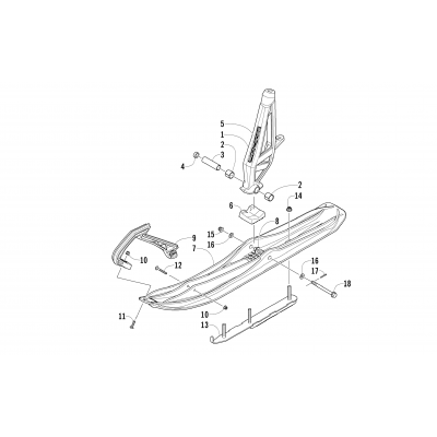 SKI AND SPINDLE ASSEMBLY