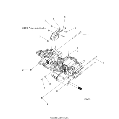 DRIVE TRAIN, MAIN GEARCASE MOUNTING - A19S6E57B1 [100455]
