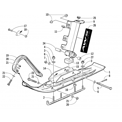 SKI AND SPINDLE ASSEMBLY (International)