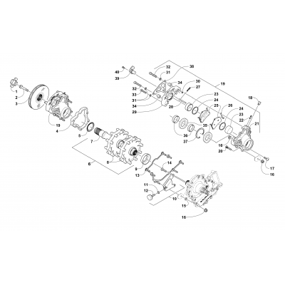 DRIVE TRAIN SHAFT AND BRAKE ASSEMBLIES