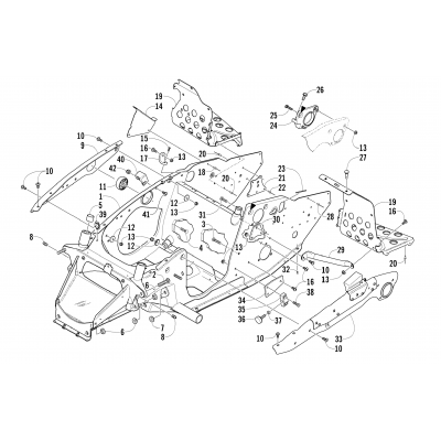 FRONT FRAME AND FOOTREST ASSEMBLY