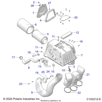 ENGINE, AIR INTAKE - A20SXM95AL/CAL (C102212-6)