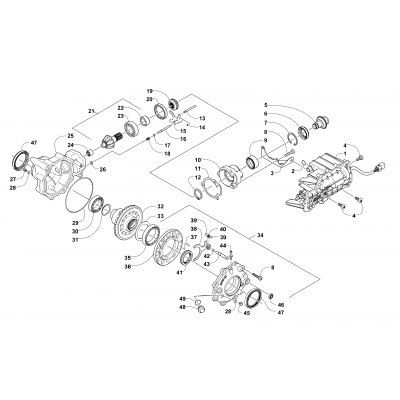 FRONT DRIVE GEARCASE ASSEMBLY