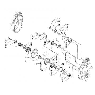 DRIVE/REVERSE DROPCASE ASSEMBLY