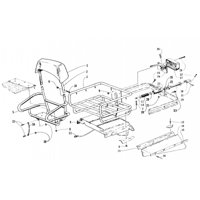 RACK, BACKREST, AND HITCH ASSEMBLIES