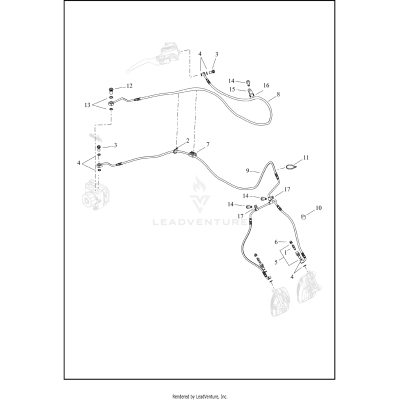 BRAKE LINES, FRONT - ABS