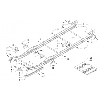 SLIDE RAIL AND TRACK ASSEMBLY