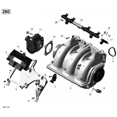 Air Intake Manifold And Throttle Body - 260