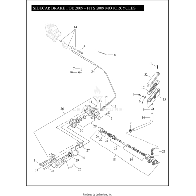 SIDECAR BRAKE FOR 2009 - FITS 2009 MOTORCYCLES